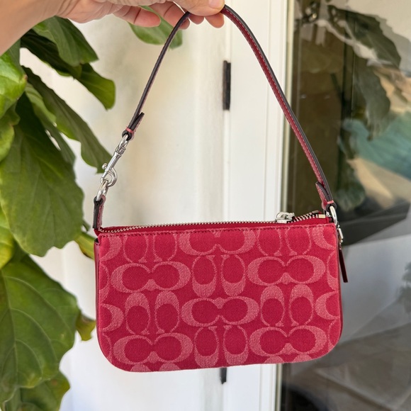 Coach Nolita 19 In Signature Denim CCZ48 denim/Silver/True Red - Picture 7 of 13